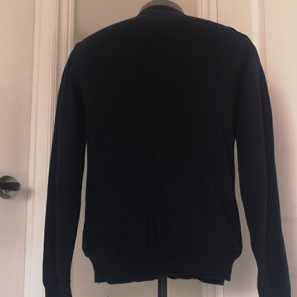 Dissident Men Crew-Neck  Knitted Logo Sweater Medium Navy Blue - Picture 7 of 16